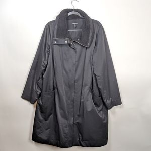 Eileen Fisher Fleece Lined longline coat 2X